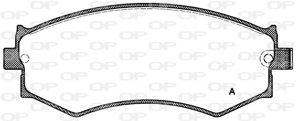 OPEN PARTS Комплект тормозных колодок, дисковый тормоз BPA0350.04